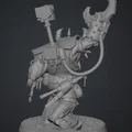 Mô hình Ork Warboss phong cách Warhammer 40k cho game tabletop - Thumbnail 3
