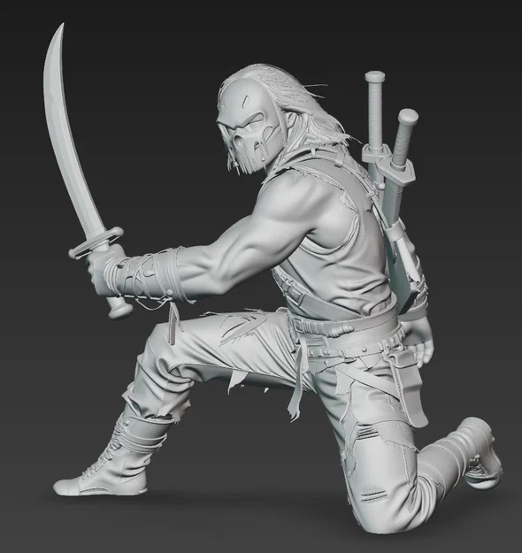Mô hình chiến binh tận thế Apocalyptic Warrior 1 chi tiết cho in 3D - Image 2