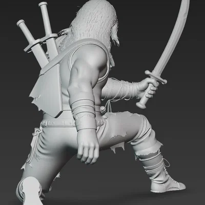 Mô hình chiến binh tận thế Apocalyptic Warrior 1 chi tiết cho in 3D