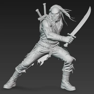 Mô hình in 3D Chiến binh Hậu tận thế - Apocalyptic Warrior 2