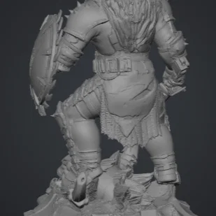 Mô hình Doom Slayer - The Dark Ages chi tiết cho người chơi 3D