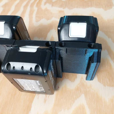 Giá treo pin Makita gắn tường dạng đứng - Tối ưu không gian làm việc