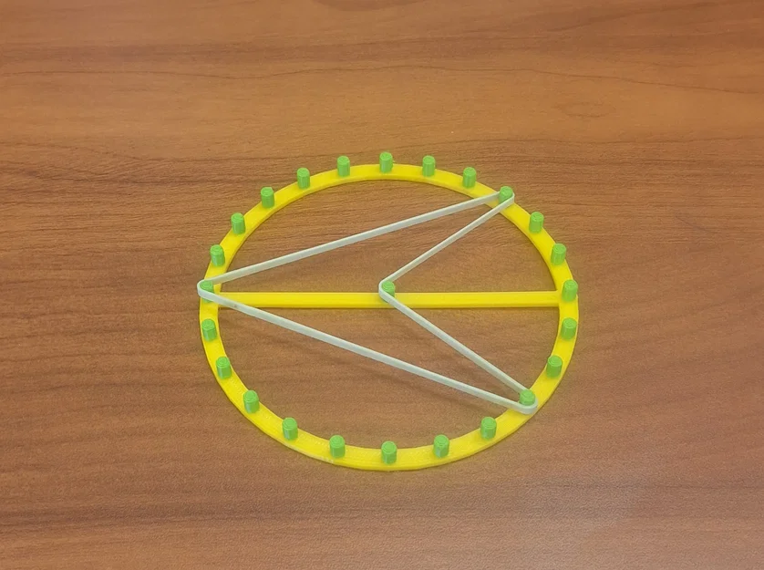 Bảng hình học tròn (Circular Geoboard) - Công cụ học tập toán học trực quan - Image 1