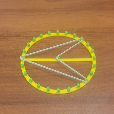 Bảng hình học tròn (Circular Geoboard) - Công cụ học tập toán học trực quan