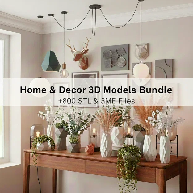 Bộ sưu tập 800+ mẫu in 3D trang trí nhà cửa | Định dạng STL & 3MF - Image 1