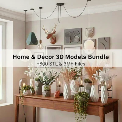 Bộ sưu tập 800+ mẫu in 3D trang trí nhà cửa | Định dạng STL & 3MF