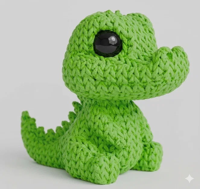 Mô hình chú cá sấu đan len (Knitted Crocodil) dễ thương để in 3D - Image 1