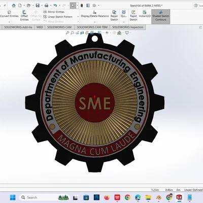 Mô hình bánh răng biểu trưng Magna Cum Laude SME 3D độc đáo