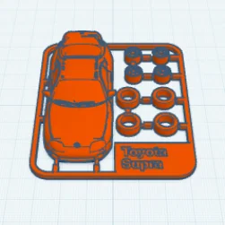 Mô hình lắp ráp xe Toyota Supra in 3D cực chất