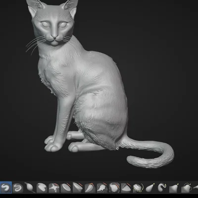 Mô hình 3D Mr. Cat - Tượng mèo trang trí để bàn tinh xảo