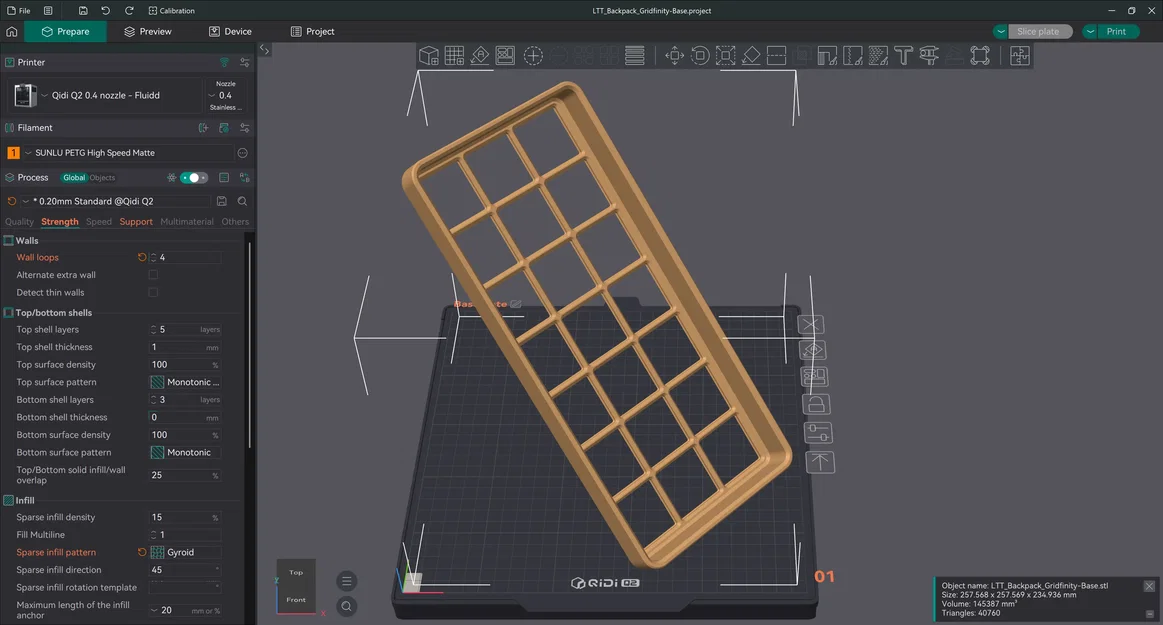 Đế Gridfinity cho LTT Backpack - Image 7