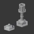 Mô hình đèn đá Nhật Bản Miniature STL - Phụ kiện tiểu cảnh đền thờ truyền thống - Thumbnail 5