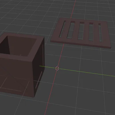 Mô hình thùng gỗ 3D cho bàn chơi game D&D - Simple Crate