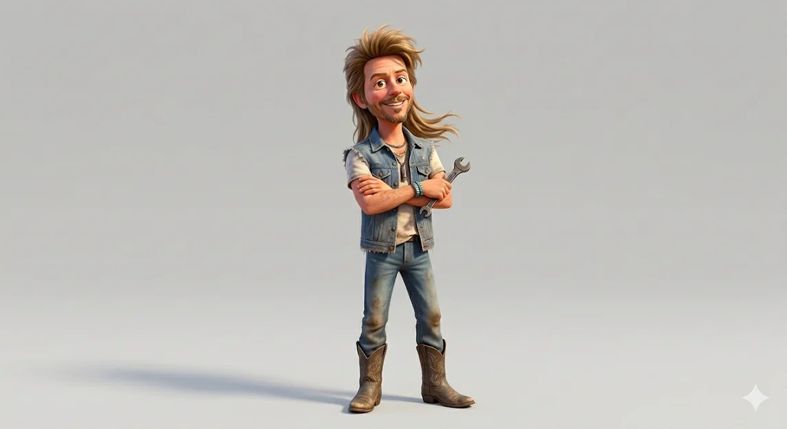 Mô hình 3D nhân vật Joe Dirt phong cách hoạt hình cực chất - Image 1