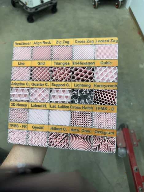 Bảng tham chiếu mẫu Infill 5x5 - Hệ Gridfinity (In đơn hoặc tách đối tượng tùy ý) - Image 2