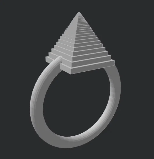 Spike Ring - Mẫu nhẫn in 3D phong cách pixel cá tính và độc lạ - Image 1