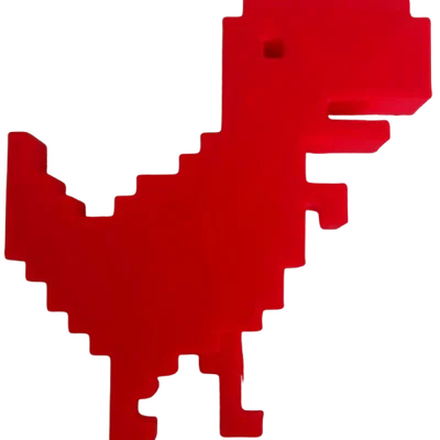 Chrome Dino BETA - Mô hình khủng long Google Offline Game chuẩn pixel, dễ in