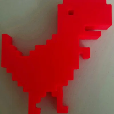 Chrome Dino BETA - Mô hình khủng long Google Offline Game chuẩn pixel, dễ in