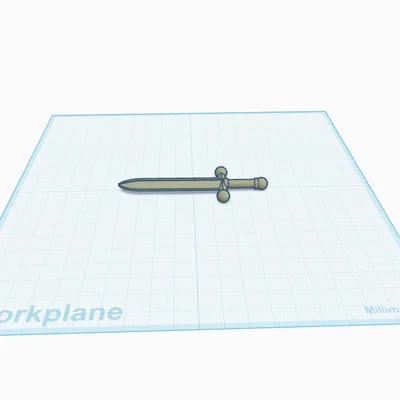 Mô hình thanh kiếm mini: Phụ kiện trang trí in 3D độc đáo