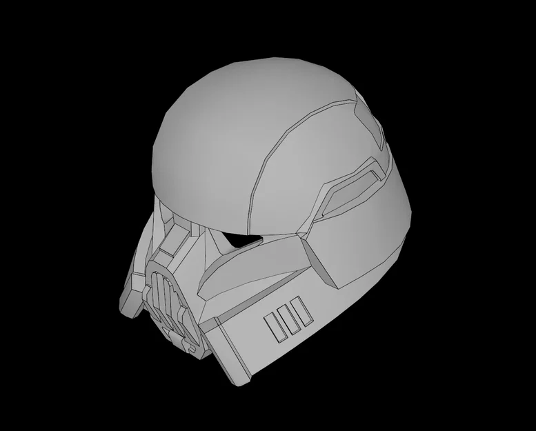 Mũ bảo hiểm Dark Trooper (tương thích LEGO minifig) - File in 3D - Image 1