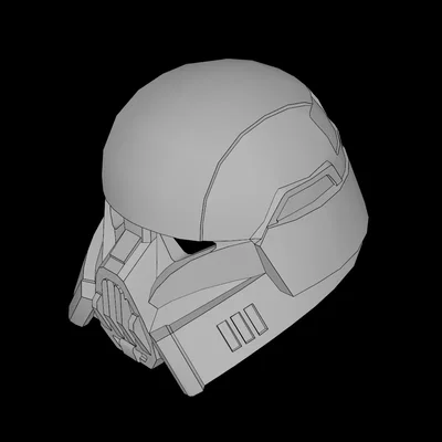 Mũ bảo hiểm Dark Trooper (tương thích LEGO minifig) - File in 3D