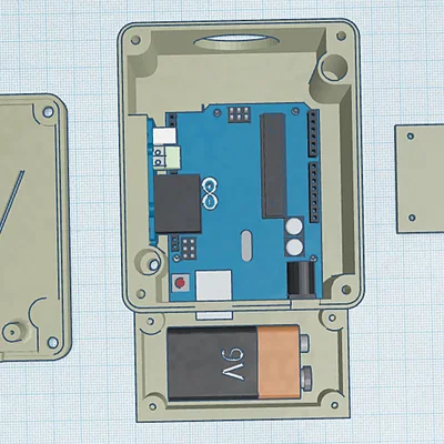 Vỏ hộp Arduino Uno + Rơ-le + Micro cho máy đo độ ồn