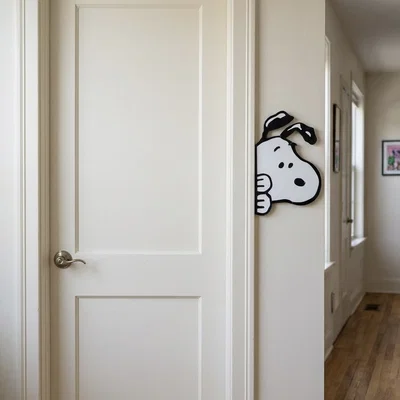 Mô hình Snoopy hé cửa trang trí 3D (Snoopy door peeking) ấn tượng