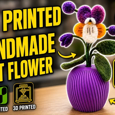 Lọ hoa mini gân sóng (Flower Stand) - Mẫu in 3D decor bàn làm việc