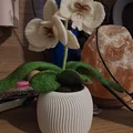 Chậu cây 3D tối giản họa tiết gân sóng hiện đại (Flower Pot 2) - Thumbnail 3