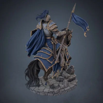 Bloodbound Realms – Human – Lionheart Cavalier (Kỵ sĩ trên ngựa chiến 3D Printable STL)