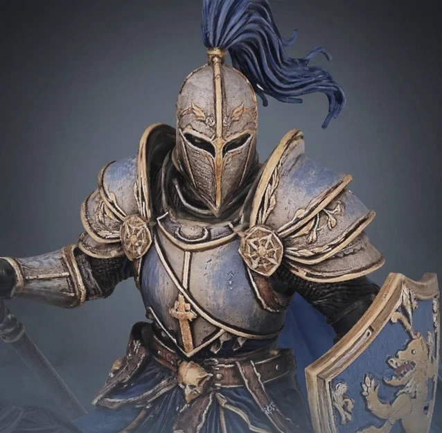 Bloodbound Realms – Human – Lionheart Cavalier (Kỵ sĩ trên ngựa chiến 3D Printable STL) - Image 4