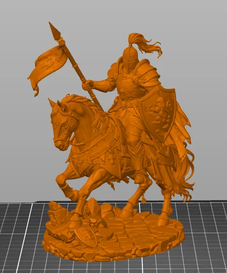 Bloodbound Realms – Human – Lionheart Cavalier (Kỵ sĩ trên ngựa chiến 3D Printable STL) - Image 5