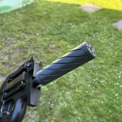 Bộ giảm thanh Airsoft 150mm thiết kế xoắn ốc, ren M14x1