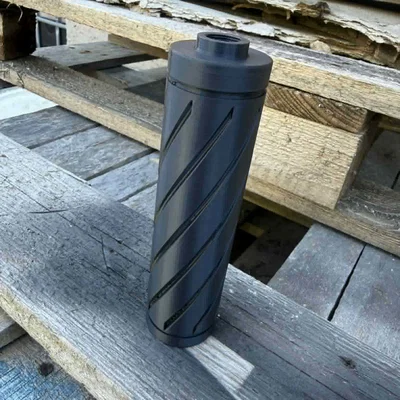 Bộ giảm thanh Airsoft 150mm thiết kế xoắn ốc, ren M14x1
