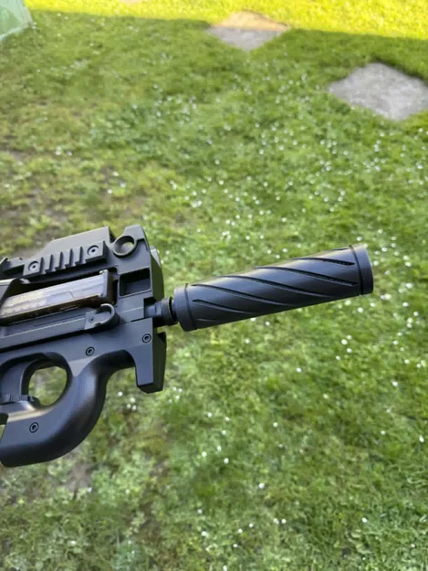 Bộ giảm thanh Airsoft 150mm thiết kế xoắn ốc, ren M14x1 - Image 7