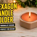 Đế nến tealight lục giác tối giản (Hexagon Tealight Holder) - Thumbnail 1