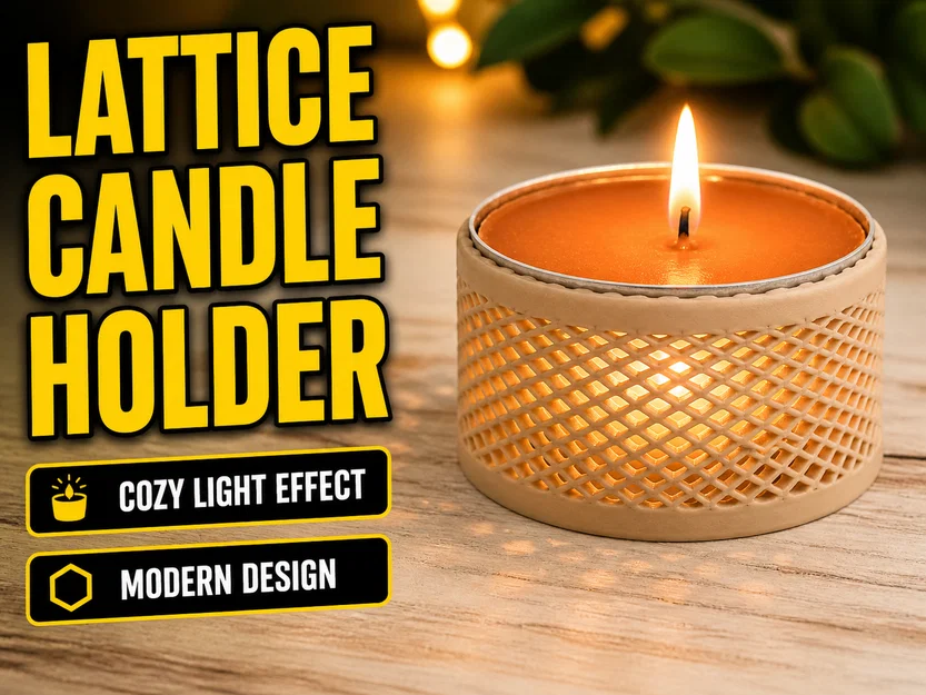 Giá đỡ nến tealight LatticeTealight Holder - Image 1