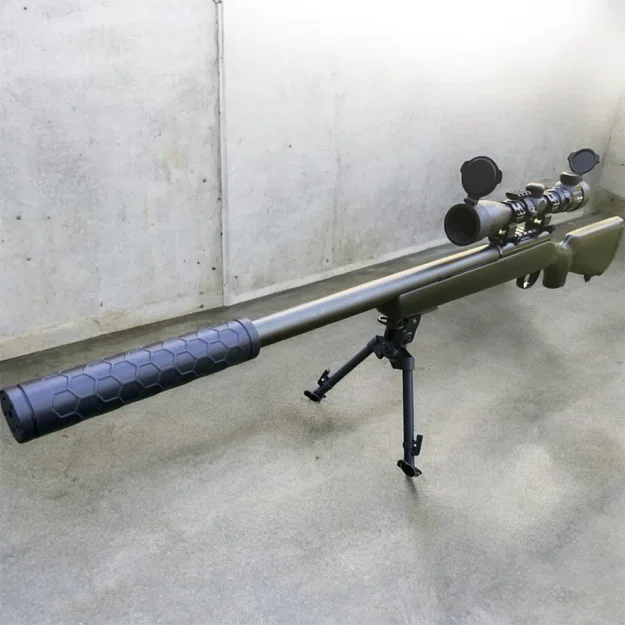 Airsoft Silencer 200mm M14x1 ren trái - Image 2