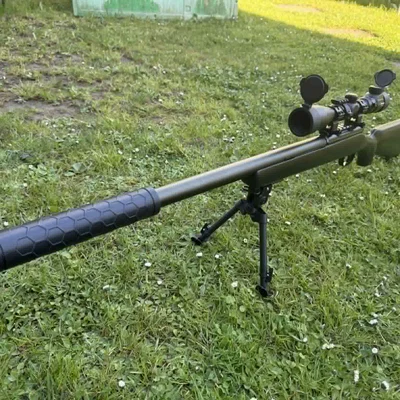 Airsoft Silencer 200mm M14x1 ren trái