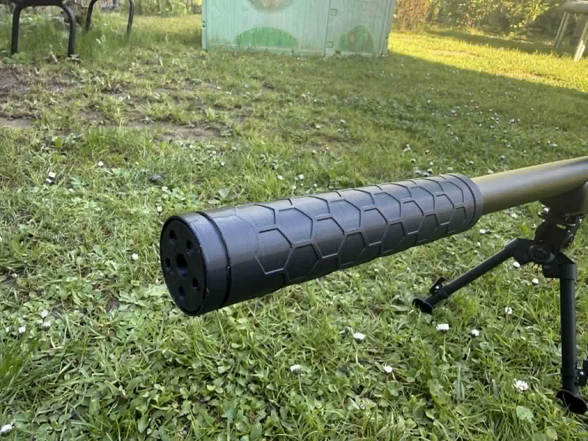 Airsoft Silencer 200mm M14x1 ren trái - Image 4