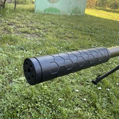Airsoft Silencer 200mm M14x1 ren trái