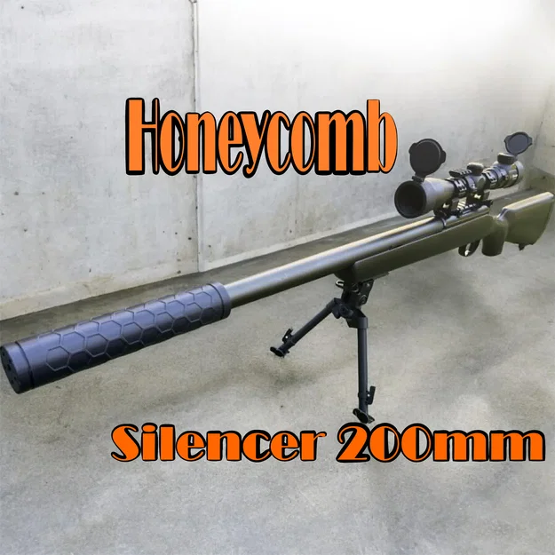 Airsoft Silencer 200mm M14x1 ren trái - Image 5