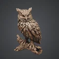 Tượng Cú Mèo Gỗ (Wooden OWL sculpture) - Thumbnail 1