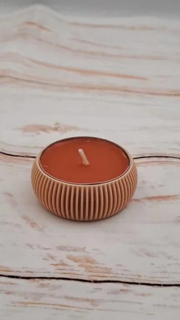 Đế nến tealight gân sọc (Ribbed Tealight Holder) - Image 3
