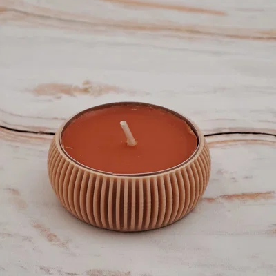 Đế nến tealight gân sọc (Ribbed Tealight Holder)