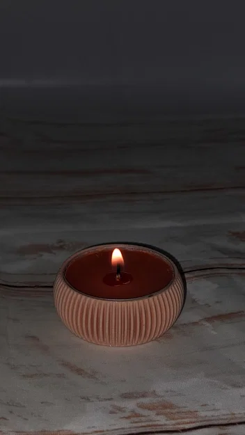 Đế nến tealight gân sọc (Ribbed Tealight Holder) - Image 4
