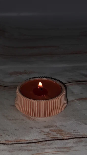 Đế nến Tealight gân dọc 2 - Image 3