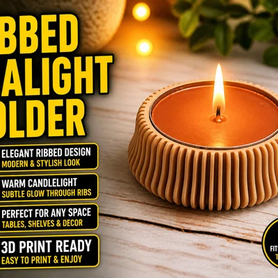 Đế nến Tealight gân dọc 2
