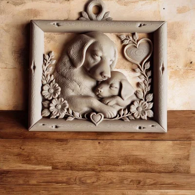 Đồng Hồ Dịu Dàng Của Mẹ – Relief Tình Yêu Chó Mẹ Con