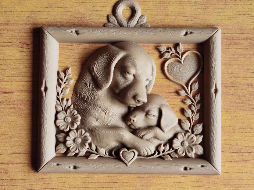 Đồng Hồ Dịu Dàng Của Mẹ – Relief Tình Yêu Chó Mẹ Con - Image 2